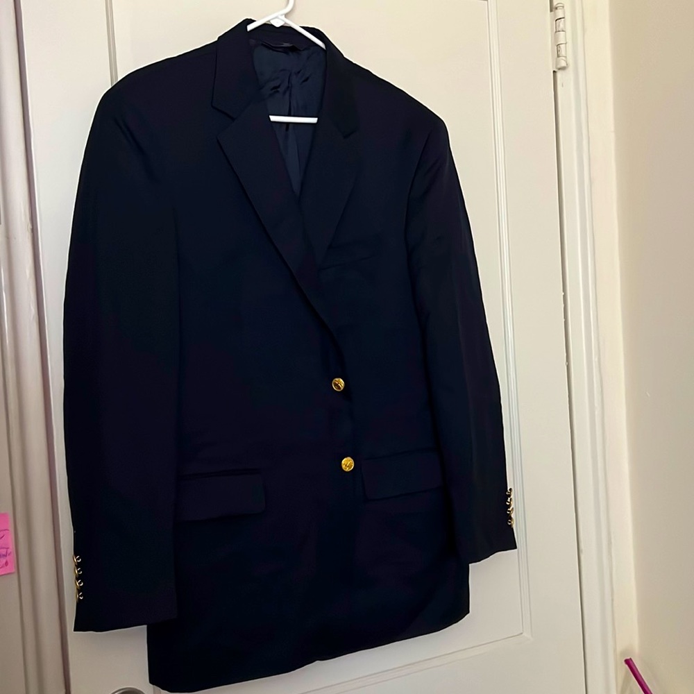 Brooks Brothers navy blazer size: 44R